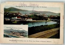 Klásterec nad Ohri Klösterle an der Eger 1912 Gebrauchsspuren Sauerbrunn-Anlagen Eckschaden