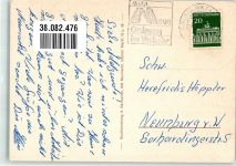 92318 W8430 Neumarkt , Oberpf Foto AK Oberer Markt Rathaus Schwimmbad Klostertor Ruine Wolfstein