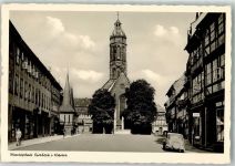 37574 W3352 Einbeck 1955 Foto AK Kirche Auto Marktplatz