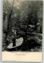 01855 O8361 Hinterhermsdorf Foto AK Bootstation a.d. oberen Schleuse