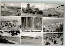 23730 W2430 Pelzerhaken 1959 Foto AK Schwimmbad Strand Leuchtturm