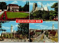 45879 W4650 Buer Foto AK Schloss Berge Propsteikirche St. Urbanus Rathaus