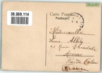 76170 La Trinite-du-Mont 1909 Foto AK Gasthaus Kirche Briefmarke Bildseite