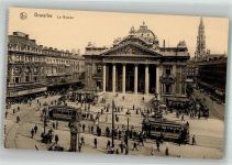 Brüssel Bruxelles Die Börse Straßenbahn Litfaßsäule Verlag Nels Börse