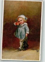 Kleines Mädchen mit Apfel und Tannenzweig Primus-Postkarte Liebhaber-Sammlung No. 1168 Fialkowska, W. 1919 Künstlerkarte