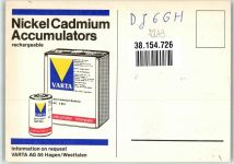 DK 4 PI Klaus NIK Hoffmann Varta Batterie Varta GmbH Qsl-Karte Werbe AK