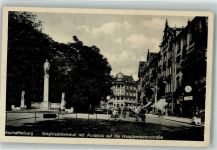 63739 W8750 Aschaffenburg 1940 Foto AK Siegfried- Denkmal Hauptverkehrsstrasse