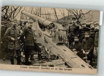 Eroberte franz. Geschütze a.d. Cote Lorraine Feld Postexped. 33. inf. Waffe 1916 Gebrauchsspuren