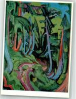 W4100 Duisburg sign. Kirchner, Ernst Ludwig Bergwaldweg im Lehmbruck-Museum Expressionismus Künstlerkarte