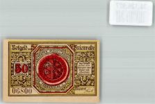 16259 O1310 Bad Freienwalde Notgeldschein Gutschein über 50 Pfennig Stadtsiegel