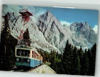 Zugspitze Bayerische Zugspitzbahn mit Seilbahn Zahnradbahn Foto AK
