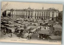 31000 Toulouse 1905 Foto AK Marktszene Litfaßsäule Le Capitole