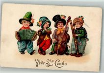 Es lebe Cecile Kinder Musikinstrumente LP 1822 Name auf AK
