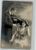 Junger Mann bringt Frau ein Ständchen Mode Poesie / Liebe GL & Co. 2872/4 Streichinstrument