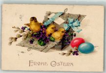 Ostereier Küken Weidenkätzchen Ostern Nr. 1162 EAS