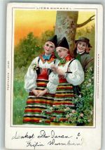 Liebesorakel Frauen Mann Trachten Norwegen