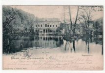 Gruß aus Freienwalde a.d. Oder. Abgebildet ist die Papenmühle. Postalisch befördert mit Marke 1900. Gute Erhaltung.