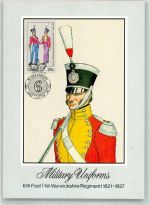 Military Uniforms 6th Foot 1st Warwickshire Regiment 1821-1827 Uniform