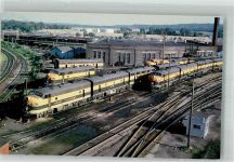 Lokomotiven Termnal St. Paul Minnesota Eisenbahnzug Foto AK