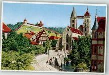 73728 W7300 Esslingen am Neckar Künstlerkarte Esslinger Burg und Stadtkirche St. Dionys