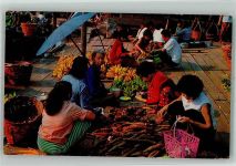 Bangkok 1951 Foto AK Marktszene Luftpost