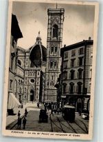 50100 Firenze Foto AK Straßenbahn La via de´Pecori