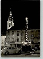 3100 St. Pölten Foto AK Auto Denkmal Säule Herrenplatz