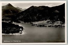 82431 W8111 Walchensee , Oberbay 1937 Foto AK Fliegeraufnahme des Walchensees