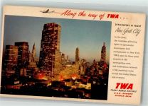 New York City Skyscrapers at Night TWA