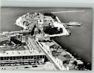 Umag Humag Foto AK Fliegeraufnahme Hafen