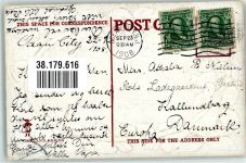 Prägedruck Peter Glücksklee Künstlerkarte Name auf AK 1908 Gebrauchsspuren