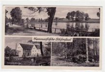 Ochsensaal mit Mühlenteich, Weg zum Quellental und Fröhlichs Gasthof gelaufen von 1943 kleiner Knick oben links und rechts, sonst gut erhalten.