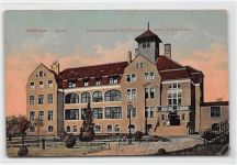 Völklingen an der Saar. Krankenhaus der Röchling´schen Eisen- und Stahlwerke. Feldpost leichte Abschürfungen, kleiner Knick unten rechts, Rückseite stockfleckig, sonst gut erhalten
