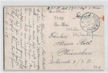 Neu-Ulm. Soldaten Weihnachtsfeier. Feldpost, Stempel von 1917. Leicht bügig, kleiner Knick oben links, sonst gut erhalten