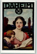 Werbung Heft "Daheim" AK Buch lesen 1913