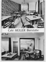 Oberachern. Café und Bierstube Josef Müller. Innenansicht gelaufen. Gute Erhaltung.