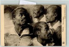 sign. P.P. Rubens Heads of Negroes AK Schwarzafrikaner