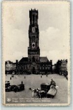 Bruges Brügge Groote Markt Laitiere Flamande Beruf Milchkannen AK Hundekarren 1940