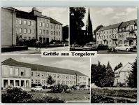 17192 O2061 Torgelow b Waren - Kopernikus Schule Markt Kindergarten Post Auto Motorrad