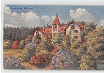 Künstlerkarte Bad Wörishofen. Grand Hotel Bellevue gelaufen kleiner Riß mit Knick am linken Rand in der Mitte, sonst gut erhalten