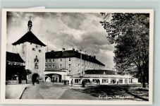 83410 W8229 Laufen , Salzach Foto AK Stadttor Fahrradfahrer