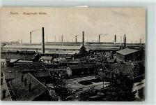 W4300 Essen , Ruhr Werke rauchende Schornsteine AK Krupp