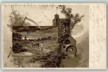 Mondschein Postkarte Serie XII AK Winkler & Schorn Lithographie / Künstlerkarte