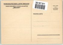 Vierschrauben-Schnelldampfer Bremen sign Robert Schmidt Norddeutscher Lloyd Künstlerkarte