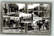 29574 W3112 Ebstorf - Hauptstraße Mühlenteich Landbauschule Kirche