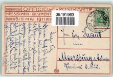 Hessischer Blumentag Engel mit Blumen AK Blumentag 1911 Künstlerkarte