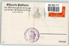 O5900 Eisenach , Thür Gedächtnisfeier 1921 sign. Joseph Sattler AK Luther Künstlerkarte