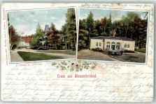 95680 W8591 Bad Alexandersbad 1904 - Kursaal u. Schloss Badehaus mit Quelle
