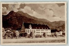 82467 W8100 Partenkirchen - Lehr- u. Erziehungsinstitut der armen Schulschwestern v. U. lb. Fr. Blick von der Hellwegerstraße mit dem Wank
