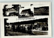 08349 O9438 Johanngeorgenstadt - Blick zur Post Gasthaus Grenzlandbaude Blick zur Neustadt OT Steinbach